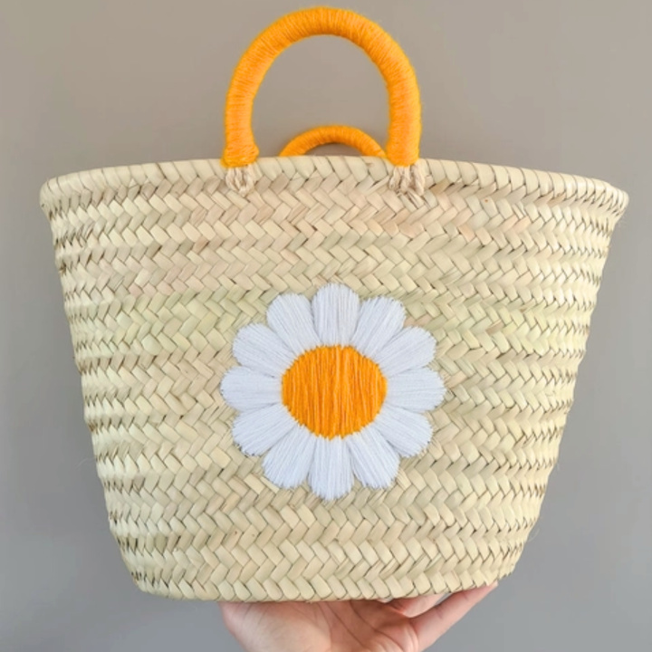 Stråveske Tusenfryd i gruppen Hjem & Sjel / Harmonisk livsstil / Handlenett & tøyposer hos Rawfoodshop Scandinavia AB (CBERBER-DAISY)