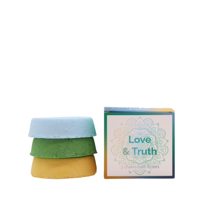 Badebomber Chakra – Kjærlighet & Sannhet 3 stk i gruppen Hud & Kropp / Bad & Spa / badebomber & Badeskum hos Rawfoodshop Scandinavia AB (CBF-04)