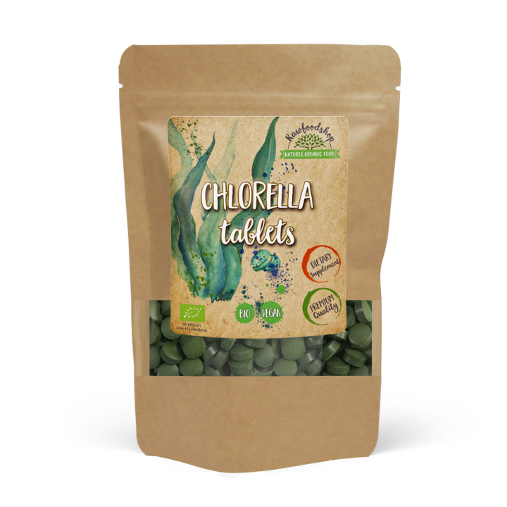 Chlorella Tabletter ØKO 125g i gruppen Kosttilskudd / Urter & Planter / Algetilskudd hos Rawfoodshop Scandinavia AB (CHLO0100)
