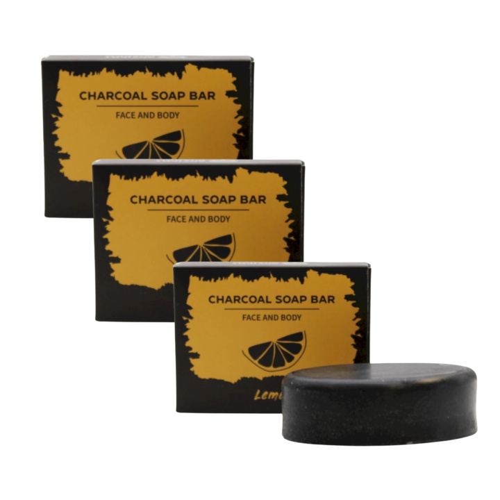 Sitron Såpe Aktivt Kull 85g x 3 stk i gruppen Hud & Kropp / Ansikte / Rengjøring hos Rawfoodshop Scandinavia AB (CHSBUL-01-SET3)