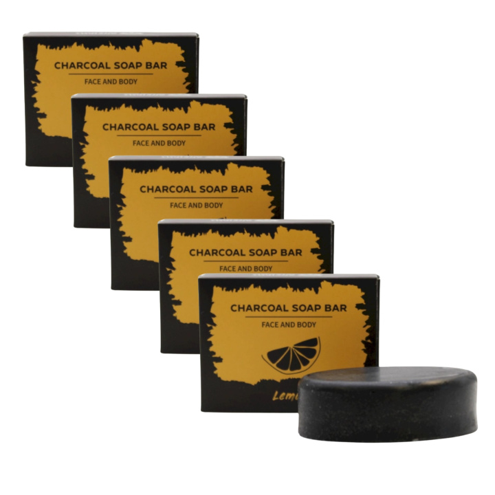 Sitron Såpe Aktivt Kull 85g x 5 stk i gruppen Hud & Kropp / Ansikte / Rengjøring hos Rawfoodshop Scandinavia AB (CHSBUL-01-SET5)