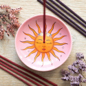 Røkelsesskål Rosa med Sol