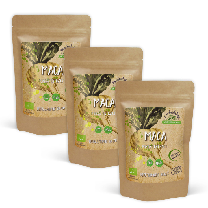 Maca ØKO 500mg 100 kapsler x 3 pakker i gruppen Kosttilskudd / Urter & Planter / Maca & Ginseng hos Rawfoodshop Scandinavia AB (CUMACA100CAP-SET3)