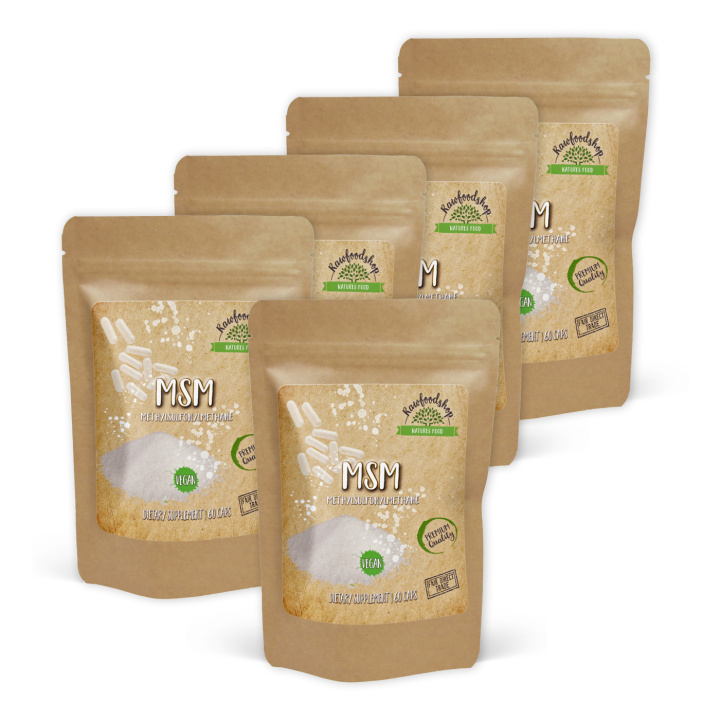 MSM 500mg 60 kapsler x 5 pakker i gruppen Kosttilskudd / Andre kosttilskudd / MSM hos Rawfoodshop Scandinavia AB (CUMSMX60CAP-SET5)