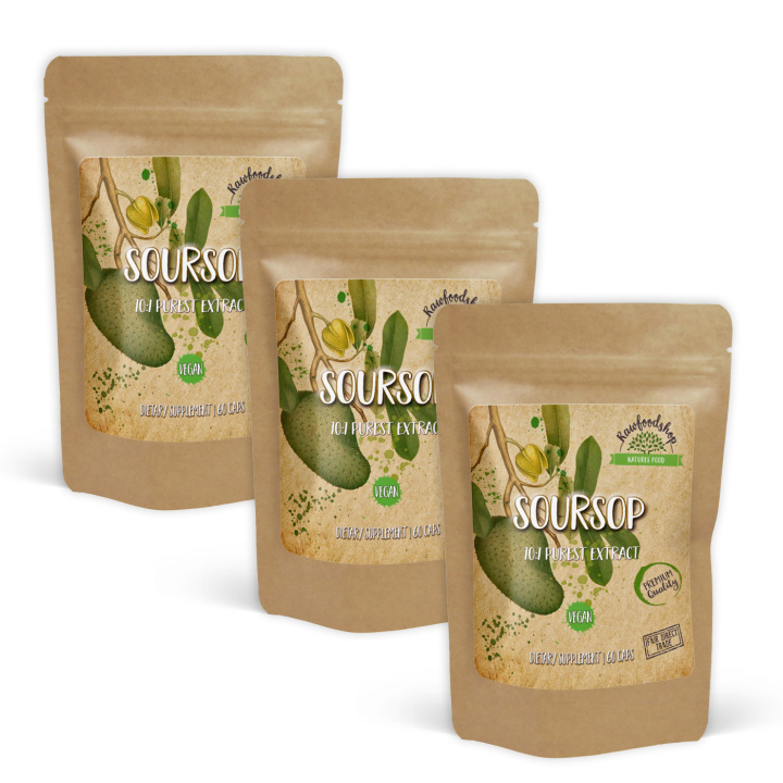 Soursop Extract 500mg 60 kapsler x 3 pakker i gruppen Kosttilskudd / Urter & Planter / Urter hos Rawfoodshop Scandinavia AB (CUSOUR60CAP-SET3)