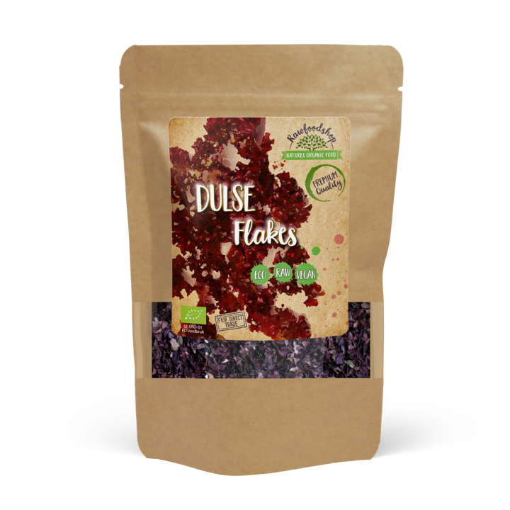 Dulse Flakes ØKO 250g i gruppen Råvarer & Drikke / Helsekost / Alger & Tang hos Rawfoodshop Scandinavia AB (DULF1-250)