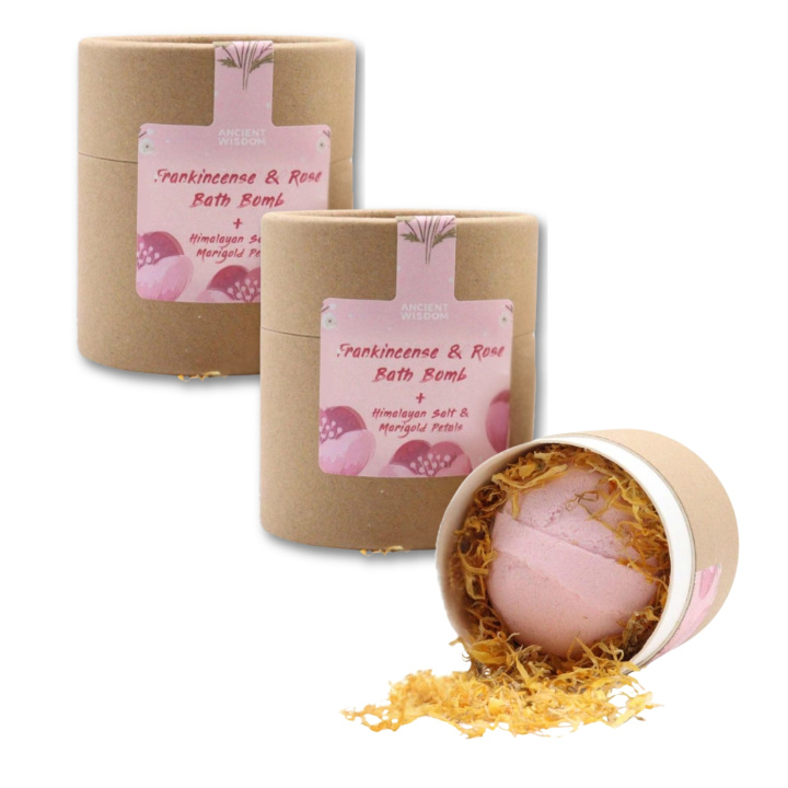 Badebombe Røkelse & Rose 170g x 3 stk i gruppen Hud & Kropp / Bad & Spa / badebomber & Badeskum hos Rawfoodshop Scandinavia AB (EBBSUL02-SET3)