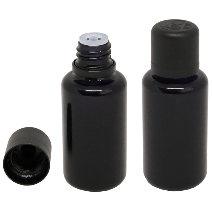 Glassflaske Mørk 30ml i gruppen Hud & Kropp / Naturlig DIY / Tilbehør hos Rawfoodshop Scandinavia AB (FL-30-1)