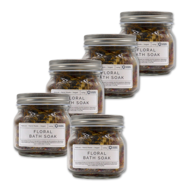 Badesalt Blomster 140g x 5 pakker i gruppen Hud & Kropp / Bad & Spa / Badesalt hos Rawfoodshop Scandinavia AB (FSBUL01-SET5)