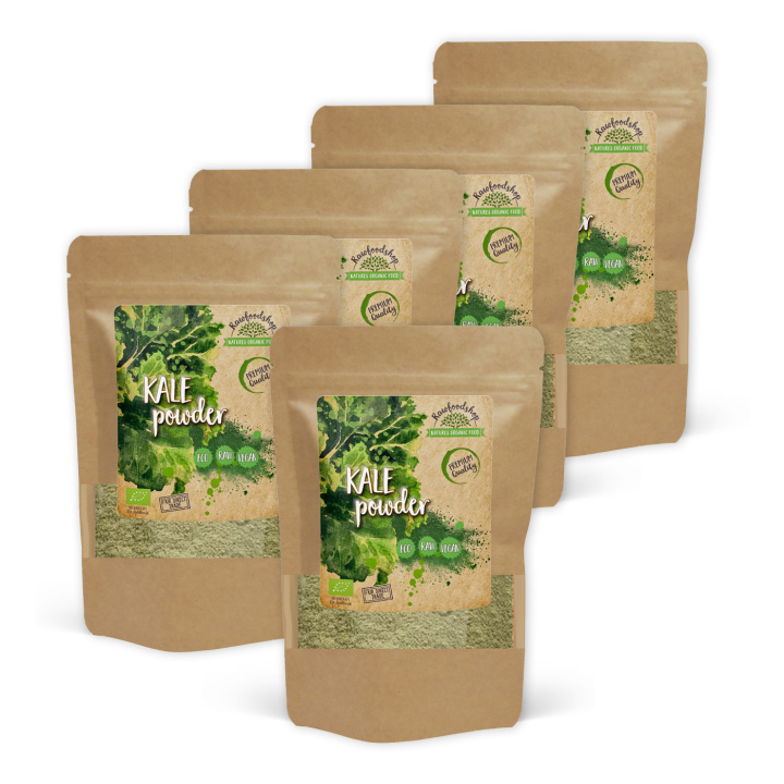 Grønnkålspulver ØKO 500g x 5 pakker i gruppen Råvarer & Drikke / Helsekost / Grønne Pulver hos Rawfoodshop Scandinavia AB (GKP500-SET5)