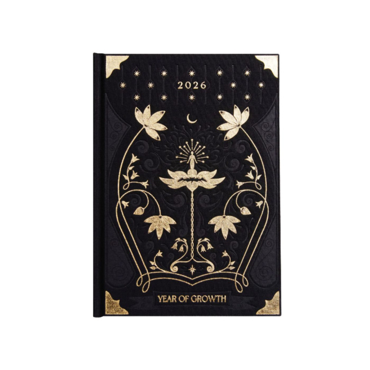 Dagbok Year of Growth 2026 Svart i gruppen Hjem & Sjel / Harmonisk livsstil / Bøker & journaler hos Rawfoodshop Scandinavia AB (GROWTHBLA25)