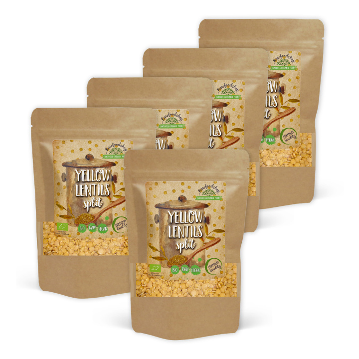 Linser Gule Delte ØKO 1kg x 5 pakker i gruppen Råvarer & Drikke / Spiskammer / Belgvekster hos Rawfoodshop Scandinavia AB (GULI11-SET5)