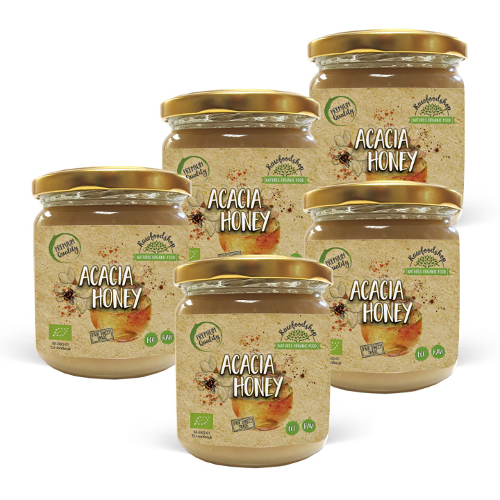 Akasiehonning ØKO 500g x 5 bokser i gruppen Råvarer & Drikke / Baking / Honning hos Rawfoodshop Scandinavia AB (HAM50-SET5)