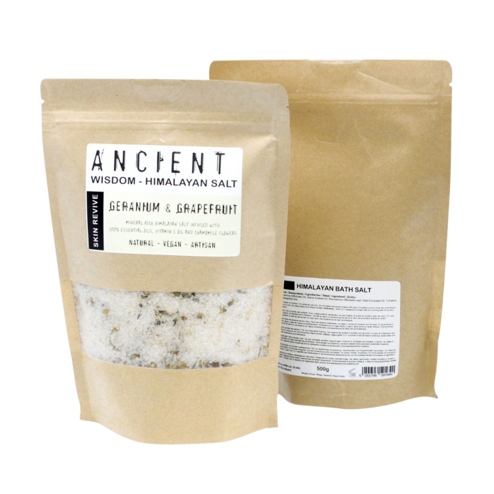 Badesalt Himalaya Skin Revive 500g i gruppen OUTLET 20-80% / Hud & Kropp 20-50% / Kampanj- Hud & kropp hos Rawfoodshop Scandinavia AB (HBATHSUL05)