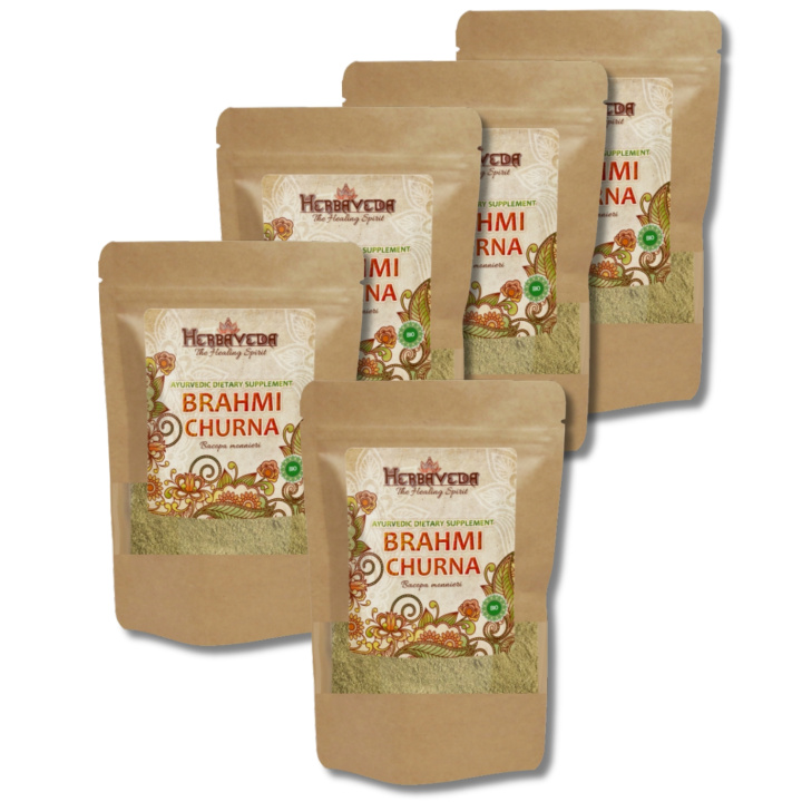 Brahmi Churna ØKO 250g x 5 pakker i gruppen Kosttilskudd / Urter & Planter / Urter hos Rawfoodshop Scandinavia AB (HERBA16-250-SET5)