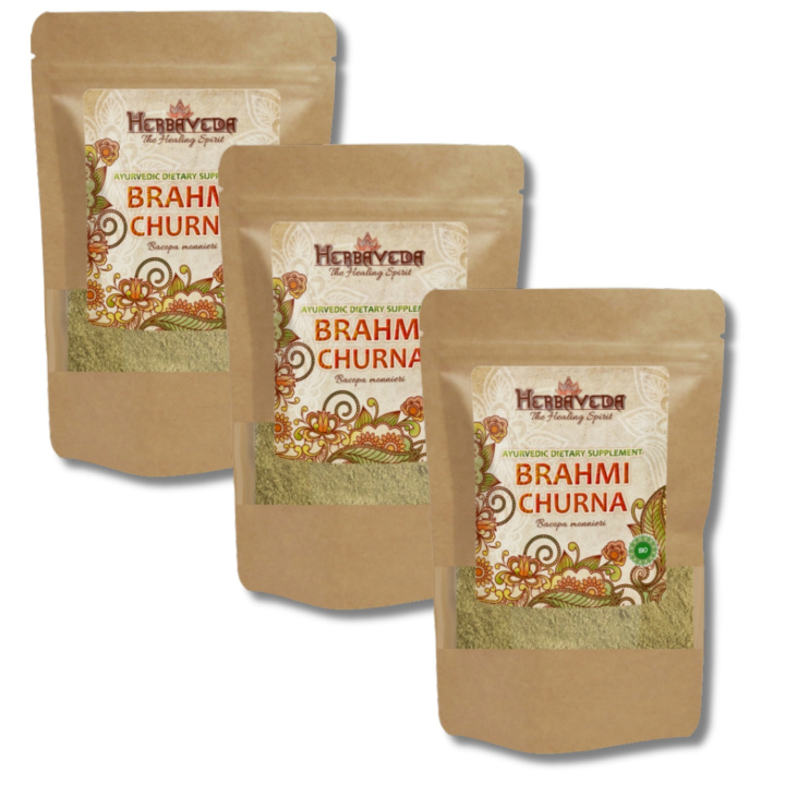 Brahmi Churna ØKO 125g x 3 pakker i gruppen Kosttilskudd / Urter & Planter / Urter hos Rawfoodshop Scandinavia AB (HERBA16-SET3)