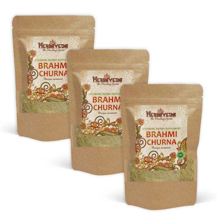 Brahmi Churna ØKO 125g x 3 pakker i gruppen Kosttilskudd / Urter & Planter / Urter hos Rawfoodshop Scandinavia AB (HERBA16-SET3)