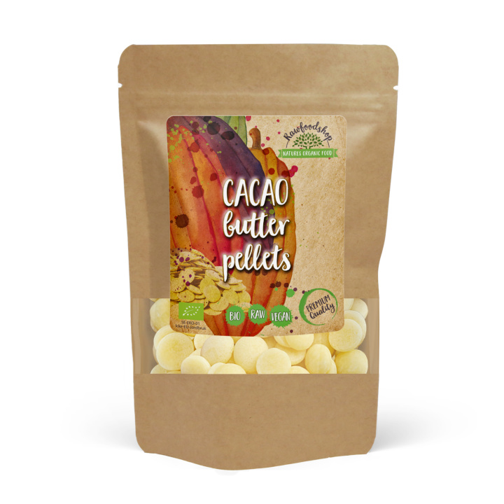 Kakaosmør Pellets RAW ØKO 500g i gruppen Råvarer & Drikke / Baking / Kakaoprodukter hos Rawfoodshop Scandinavia AB (HITB050002-500)
