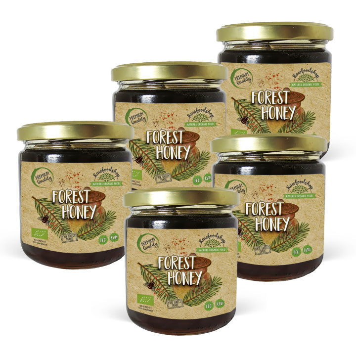 Skogshonning ØKO 500g x 5 bokser i gruppen Råvarer & Drikke / Baking / Honning hos Rawfoodshop Scandinavia AB (HSH50-SET5)