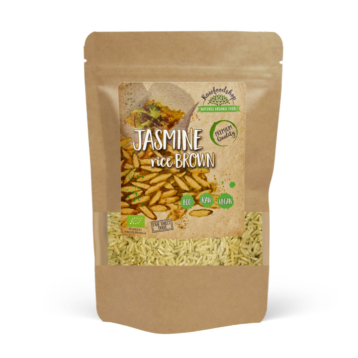 Jasminris Brun Råris ØKO 500g i gruppen Råvarer & Drikke / Spiskammer / Ris og bygg hos Rawfoodshop Scandinavia AB (JRB50)