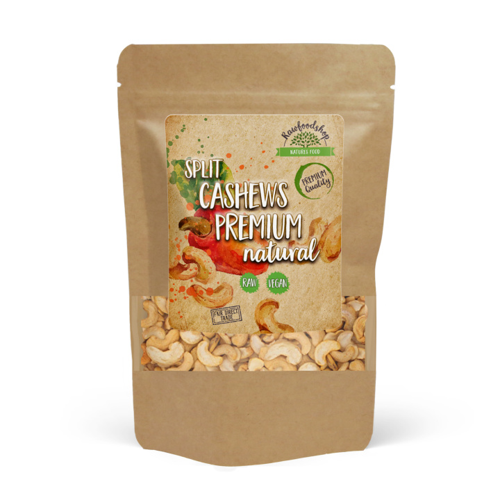 Cashewnøtter Delt Premium RAW 1kg i gruppen Råvarer & Drikke / Nøtter / Cashewnøtter hos Rawfoodshop Scandinavia AB (K17191-1)