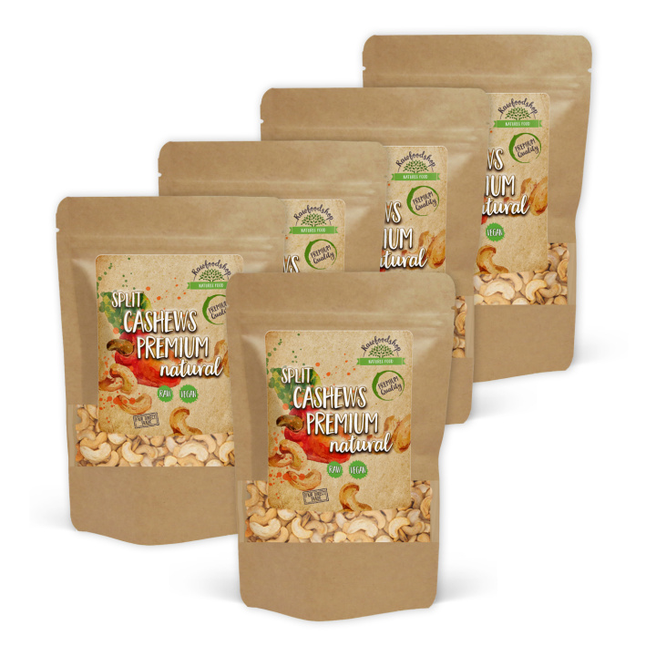 Cashewnøtter Delte Premium RAW 500g x 5 pakker i gruppen Råvarer & Drikke / Nøtter / Cashewnøtter hos Rawfoodshop Scandinavia AB (K17191500-SET5)
