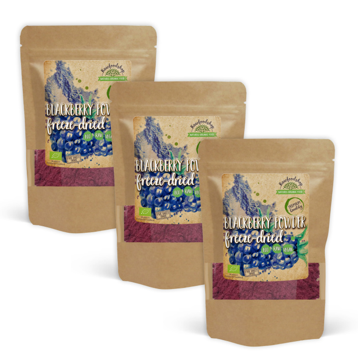 Bjørnebærpulver Frysetørket ØKO 100g x 3 pakker i gruppen Råvarer & Drikke / Frukt og bær / Fruktpulver hos Rawfoodshop Scandinavia AB (K20070005002001-SET3)