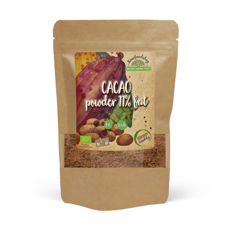 Kakaopulver 11% ØKO 500g i gruppen Råvarer & Drikke / Baking / Kakaoprodukter hos Rawfoodshop Scandinavia AB (KAK115)