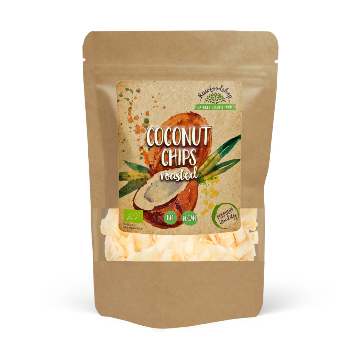 Kokoschips Premium Ristede ØKO 350g i gruppen Råvarer & Drikke / Nøtter / Kokosnøtt hos Rawfoodshop Scandinavia AB (KCR35)