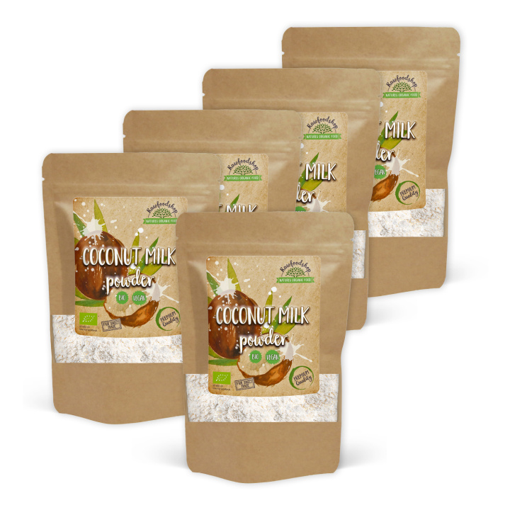 Kokosmelk Pulver ØKO 100g x 5 pakker i gruppen Råvarer & Drikke / Nøtter / Kokosnøtt hos Rawfoodshop Scandinavia AB (KOMO1-SET5)