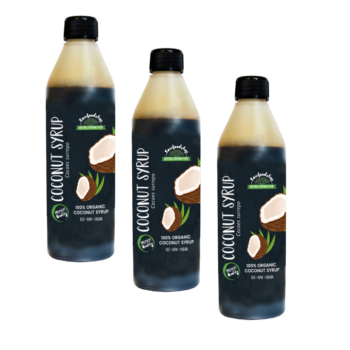 Kokossirup ØKO 250ml x 3 flasker i gruppen Råvarer & Drikke / Baking / Sirup hos Rawfoodshop Scandinavia AB (KOSIRAP01-SET3)