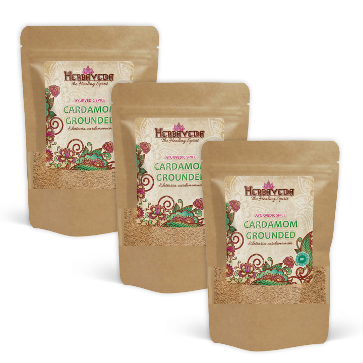 Kardemomme Malt ØKO 50g x 3 pakker i gruppen Råvarer & Drikke / Spiskammer / Krydder & Salt hos Rawfoodshop Scandinavia AB (KRY35-SET3)