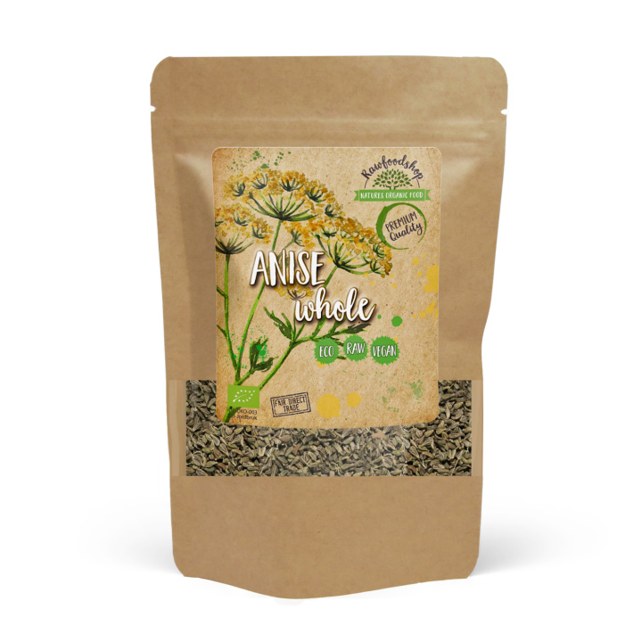 Anis Frø Hele ØKO 50g i gruppen Råvarer & Drikke / Spiskammer / Krydder & Salt hos Rawfoodshop Scandinavia AB (KRY92)