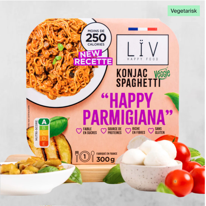 Måltid Konjac/Shirataki Spaghetti Parmesan og Grønnsaker Low Carb 300g i gruppen Råvarer & Drikke / Spiskammer / Pasta og nudler / Shiratakinudler hos Rawfoodshop Scandinavia AB (LIV007)