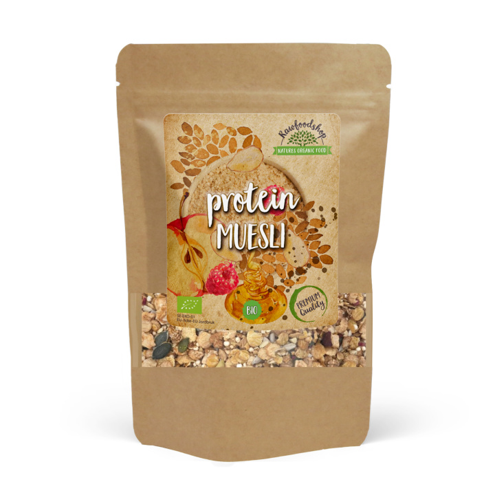 Protein Musli ØKO 400g i gruppen Råvarer & Drikke / Spiskammer / Granola & Grøt hos Rawfoodshop Scandinavia AB (LOWCARB1)