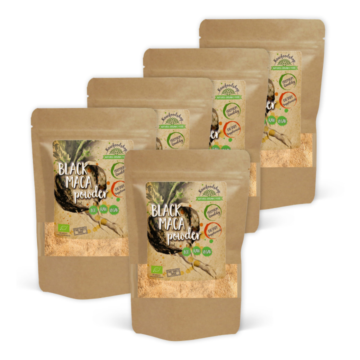 Maca Pulver Svart ØKO 250g x 5 pakker i gruppen Kosttilskudd / Urter & Planter / Maca & Ginseng hos Rawfoodshop Scandinavia AB (MACA01-SET5)