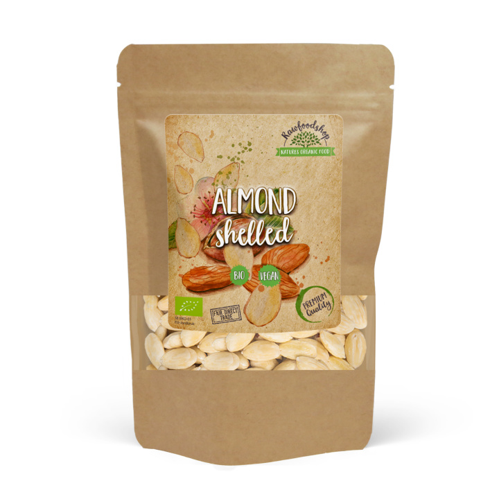 Mandel Skrelt ØKO 200g i gruppen Råvarer & Drikke / Nøtter / Mandel hos Rawfoodshop Scandinavia AB (MASK1)