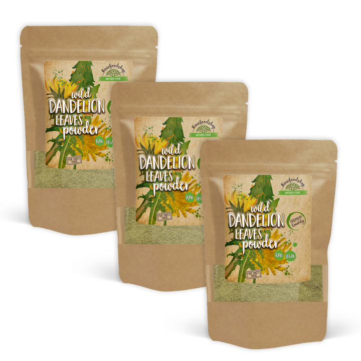 Løvetannbladpulver 100g x 3 pakker i gruppen Råvarer & Drikke / Helsekost / Grønne Pulver hos Rawfoodshop Scandinavia AB (MBP10-SET3)