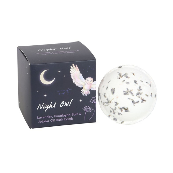 Badbombe Night Owl Lavendel Himalayasalt & Jojoba i gruppen Hud & Kropp / Bad & Spa / badebomber hos Rawfoodshop Scandinavia AB (MF-09225)