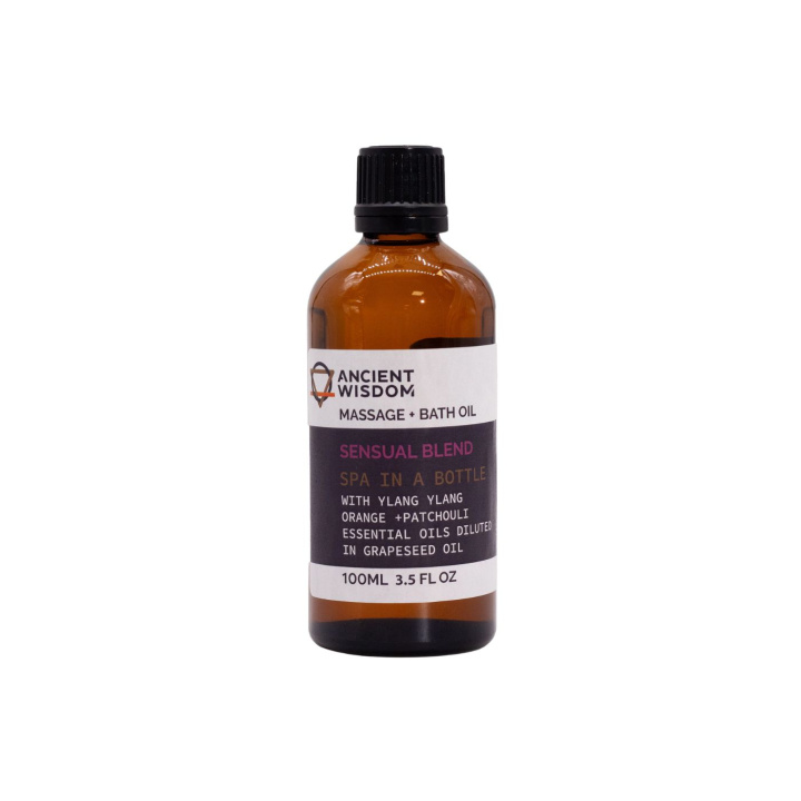 Sensual Massajeolje 100ml i gruppen OUTLET 20-80% / Hud & Kropp 20-50% / Kampanj- Hud & kropp hos Rawfoodshop Scandinavia AB (MOLUL-02)