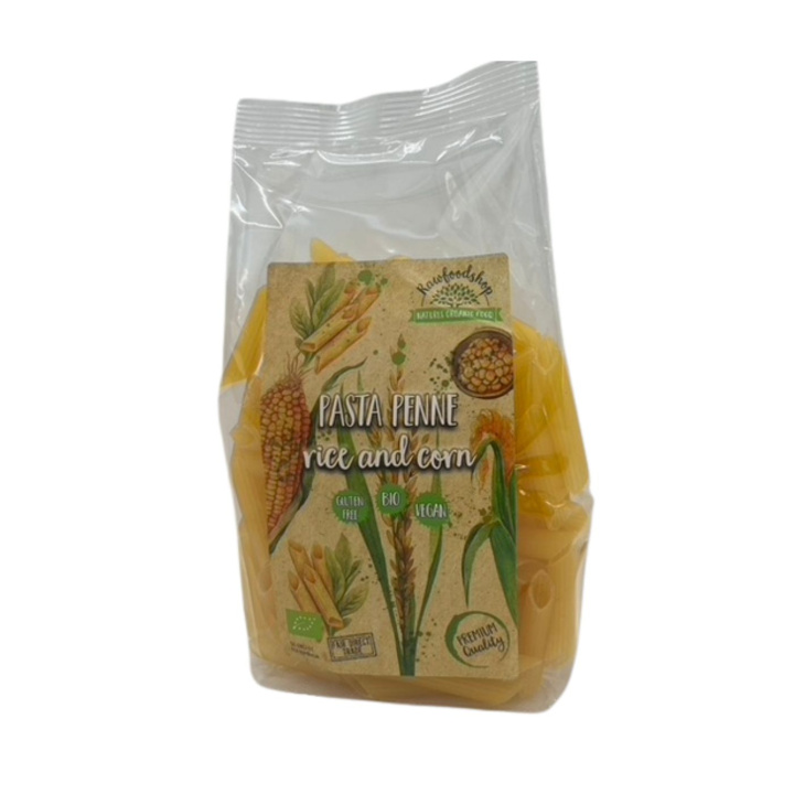 Pasta Ris & Mais Penne ØKO 250g i gruppen Råvarer & Drikke / Spiskammer / Pasta og nudler hos Rawfoodshop Scandinavia AB (MR-B-PEN250-18)