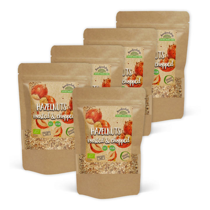 Hasselnøtter Ristede i biter ØKO 200g x 5 pakker i gruppen Råvarer & Drikke / Nøtter / Hasselnøtter hos Rawfoodshop Scandinavia AB (N22438-SET5)