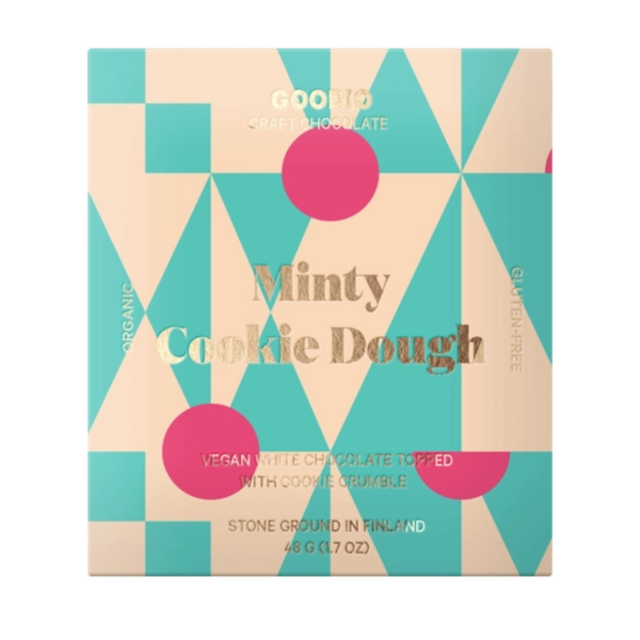 Minty Cookie Dough Hvit Sjokolade ØKO 48 g i gruppen Råvarer & Drikke / Godteri og sjokolade / Sjokolade og bars hos Rawfoodshop Scandinavia AB (NC30)