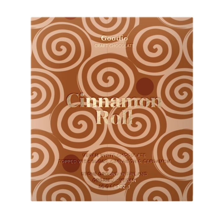 Kanelbolle Sjokolade ØKO 48g i gruppen Råvarer & Drikke / Godteri og sjokolade / Sjokolade og bars hos Rawfoodshop Scandinavia AB (NC36)