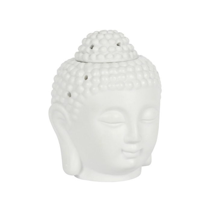 Oljebrenner White Buddha Head i gruppen Hjem & Sjel / Stemning & duft / Oljebrenner hos Rawfoodshop Scandinavia AB (OB-29002-WHITE)