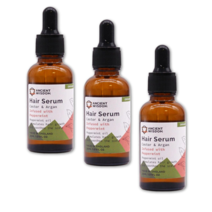 Hårserum Herbal ØKO 30ml x 3 flasker i gruppen Hud & Kropp / Hår / Serum & Olje hos Rawfoodshop Scandinavia AB (OHSUL04-SET3)