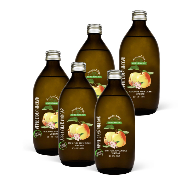 Eplecidereddik ØKO 500ml x 5 flasker i gruppen Råvarer & Drikke / Spiskammer / Smaksetting / Eddik hos Rawfoodshop Scandinavia AB (OLIE0181-SET5)