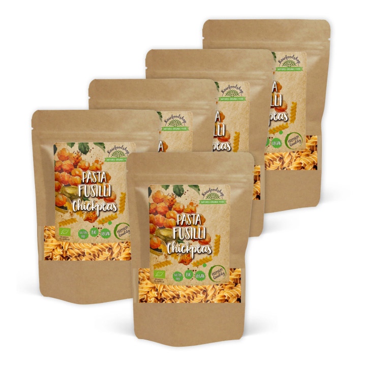Pasta Fusilli Kikertor ØKO 250g x 5 pakker i gruppen Råvarer & Drikke / Spiskammer / Pasta og nudler hos Rawfoodshop Scandinavia AB (P22268-SET5)