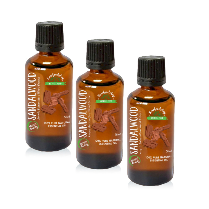 Sandeltre Amyris Eterisk Olje 50ml x 3 flasker i gruppen Hud & Kropp / Naturlig DIY / Essensielle oljer hos Rawfoodshop Scandinavia AB (PREOUL-09-SET3)