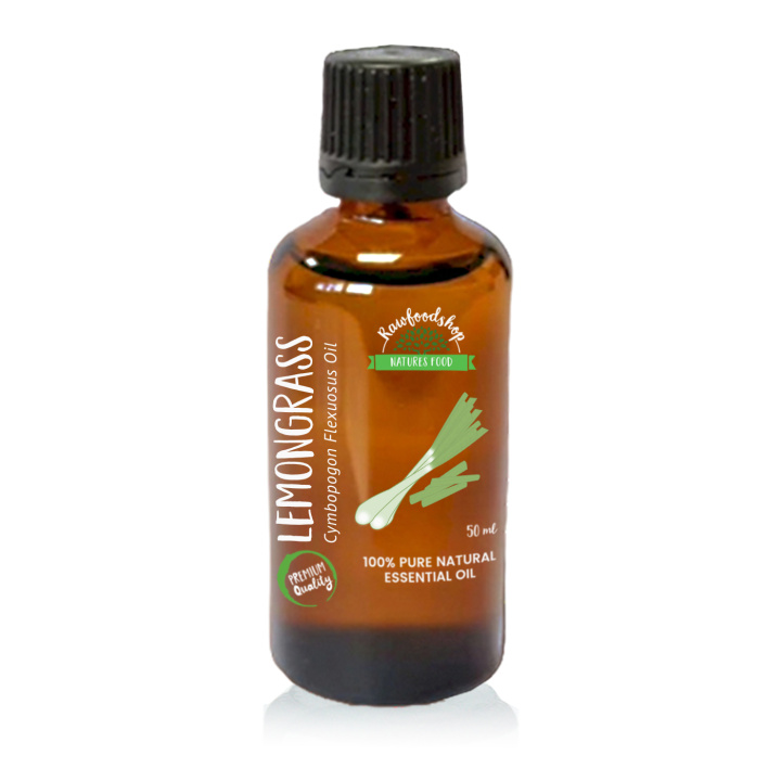 Sitrongress Eterisk Olje 50ml i gruppen Hud & Kropp / Naturlig DIY / Essensielle oljer hos Rawfoodshop Scandinavia AB (PREOUL-28)